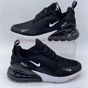 Nike Air Max 270 big kids Black & white  Running Shoes 943345-001 Size 5.5Y